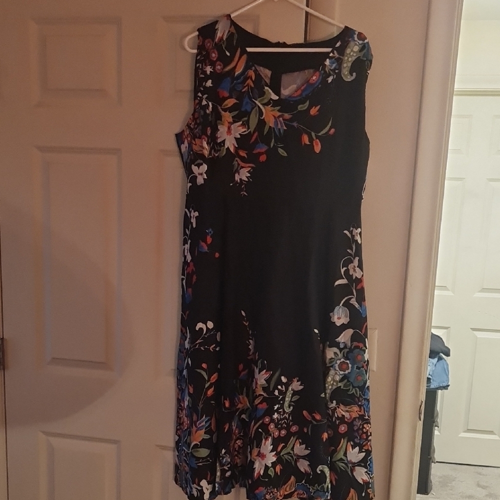 Floral Black Dress